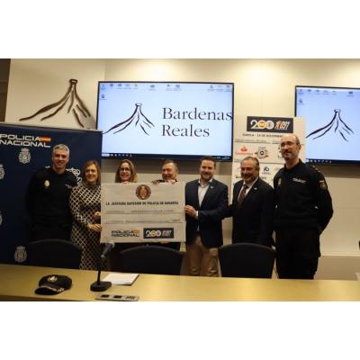 La Policía Nacional entrega 7.685 euros a ANA, recaudados en la I Carrera Solidaria Ruta 091, celebrada en Tudela