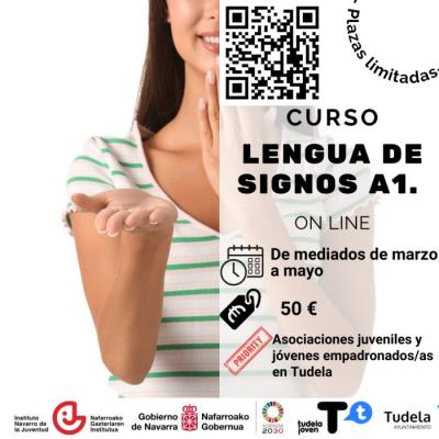 Curso de Lengua de signos on line nivel A1. Marzo a mayo 2026.