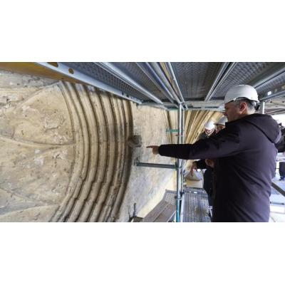 Cultura conoce el avance de las obras de restauración de la iglesia de San Salvador de Sangüesa