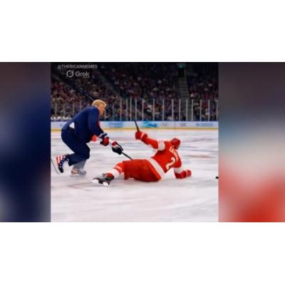 Trump se ensaña con Canadá mediante un vídeo de IA en el que golpea a varios rivales como jugador de hockey