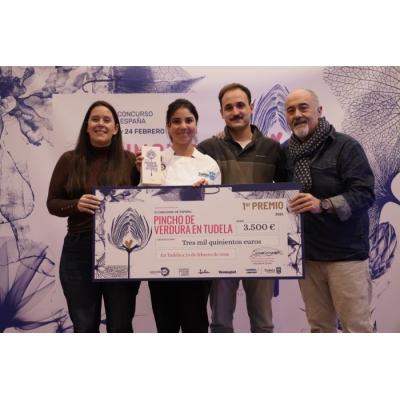 Cristina Massuh, del restaurante Caleña, de Ávila, gana el IV Concurso de España de Pincho de Verdura de Tudela con su ‘KatsuCardo Sando’