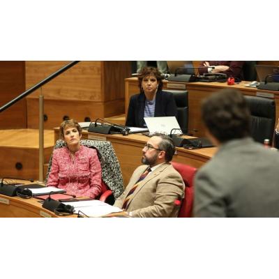 Fotos del pleno del Parlamento de Navarra del jueves 26 de febrero