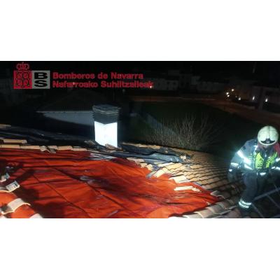 Sofocado un incendio en la cubierta de una vivienda de Villatuerta