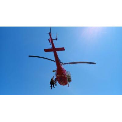 Así ha sido el rescate en helicóptero de una mujer herida en un paraje natural de Navarra