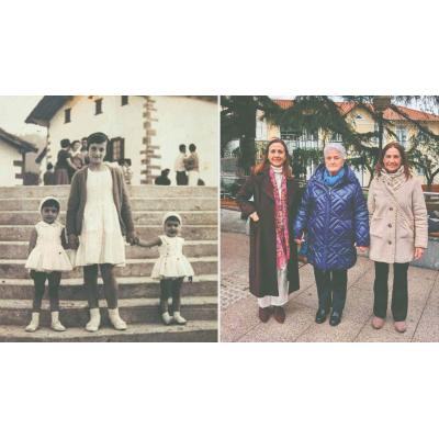 66 años después, una mujer se reencuentra con las niñas que cuidó de pequeñas en Ezkurra y Orondriz