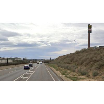 Un camionero herido en una salida de vía en la A-68, en Tudela