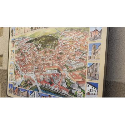 Tafalla inaugura seis paneles interpretativos del Casco Histórico, con sus edificios y monumentos