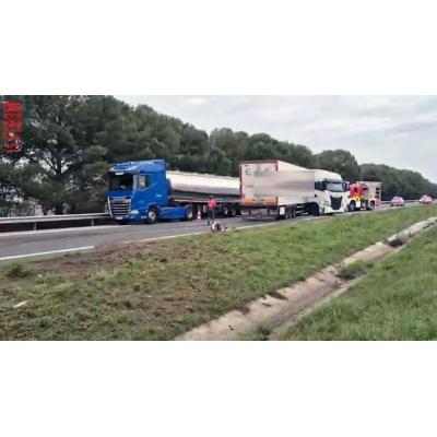 Vídeo del accidente de un camión articulado en la AP15 a la altura de Villafranca