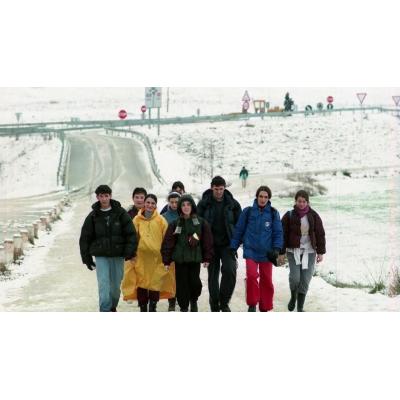 Javierada de 1995: el fuerte temporal de nieve no frenó a los peregrinos