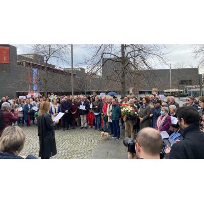 Las víctimas del terrorismo plantan al Gobierno de Chivite en el acto del 11-M: "No podemos participar de la hipocresía"