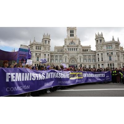 El feminismo, dividido en Madrid, comparte el 'No a la guerra' pero sigue lejos de las cifras históricas de asistencia