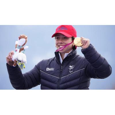 Audrey Pascual, medalla de oro en supergigante