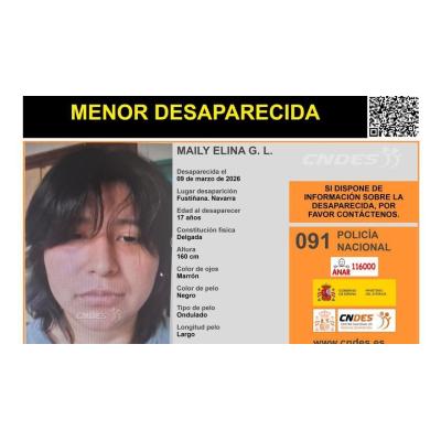Denuncian la desaparición de una menor de 17 años en Fustiñana