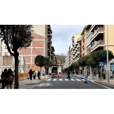 Cambian los aparcamientos en el paseo de la Inmaculada de Estella para acabar con la doble fila