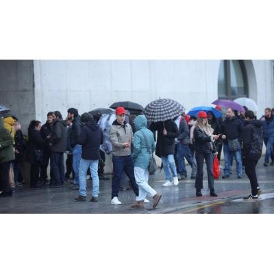 Fotos de la primera prueba de la oposición para cubrir 158 plazas del puesto de trabajo de Servicios Generales en el Gobierno de Navarra