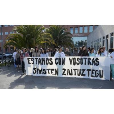 Sanitarias muestran su repulsa ante los dos casos de acoso sexual denunciados por trabajadoras de Osasunbidea