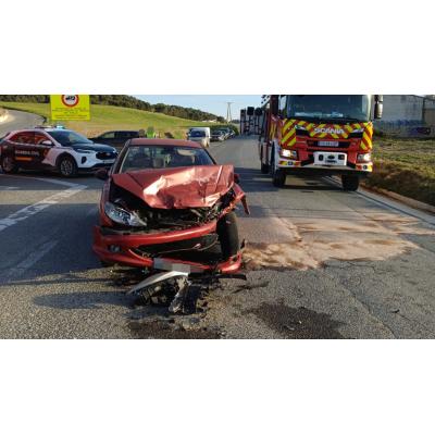 Choque frontal en Tafalla: dos hombres resultan heridos en el accidente