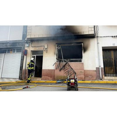 Detenido por incendiar su casa en Tarazona para que el fuego llegase a la planta superior donde viven sus padres