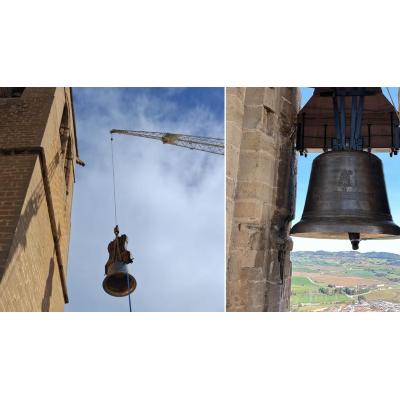 La réplica de la campana "Saturnina" volverá a tronar en Artajona el día de San José