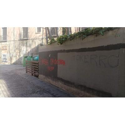 Toquero, tras los nuevos actos vandálicos en Tudela: "Cero respeto a los que ensucian y manchan la ciudad"