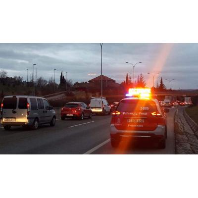 Colapso en la ronda de Pamplona por un accidente: largas retenciones en la PA-30