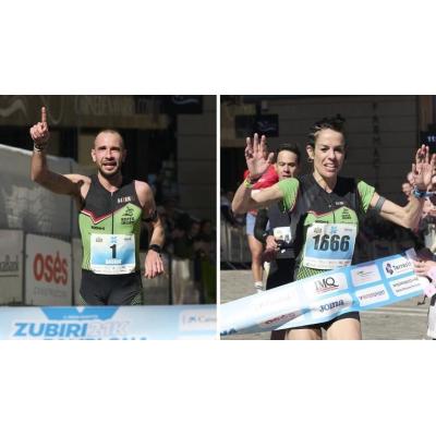 Andoni Acebedo y Maitane Melero triunfan en la Zubiri - Pamplona / Iruña 2026