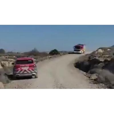 Heridos dos jóvenes en un accidente de tráfico junto al polígono de tiro de Bardenas Reales