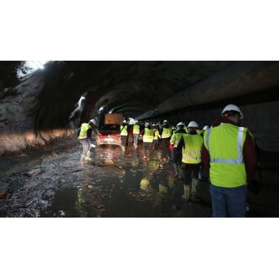 Fotos de la visita a las obras de los túneles de Belate