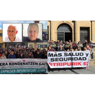 Los sindicatos navarros se movilizan tras los dos accidentes laborales mortales en Valtierra y Álava