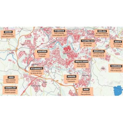 De La Playa de Orkoien al PSIS de Sarriguren: las 20.000 viviendas proyectadas en la Comarca de Pamplona