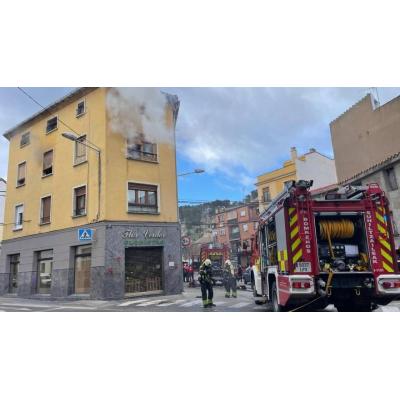 Vídeo del incendio en una vivienda en Lodosa
