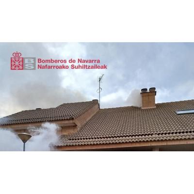Trasladada al centro de salud una mujer de 80 años tras el incendio de una vivienda unifamiliar en Cintruénigo