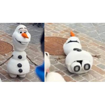 El momento viral en el que el robot Olaf se desploma en Disneyland Paris en su estreno