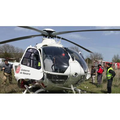 Bomberos y Policía Foral rescatan con la ayuda de un helicóptero a una peregrina herida en Esteribar