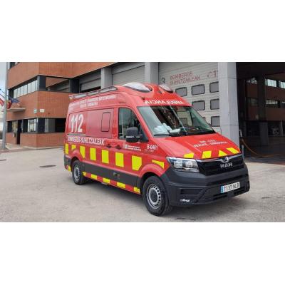 El Servicio de Bomberos de Navarra adquiere una nueva ambulancia de soporte vital básico para el parque de Tafalla