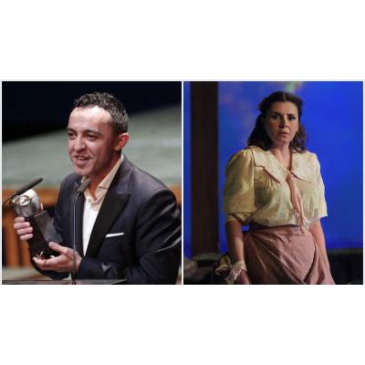 El actor Ángel Ruiz y la soprano Sabina Puértolas, los dos artistas navarros nominados a los premios Talía