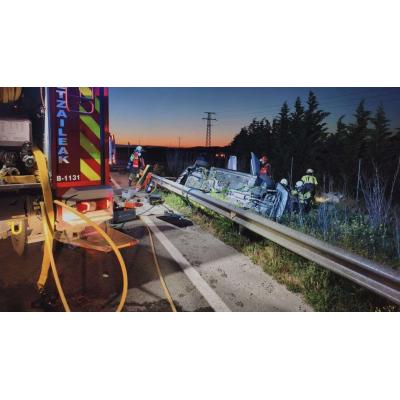 Un choque frontolateral en Caparroso deja a un joven de 24 años herido grave