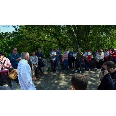Fotos de la despedida del Ángel de Aralar de Pamplona