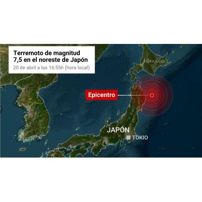 Un terremoto de magnitud de 7,5 golpea Japón y activa la alerta por tsunami