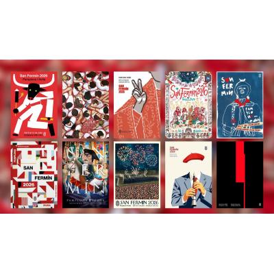 Vota por tu favorito entre los carteles finalistas de San Fermín 2026