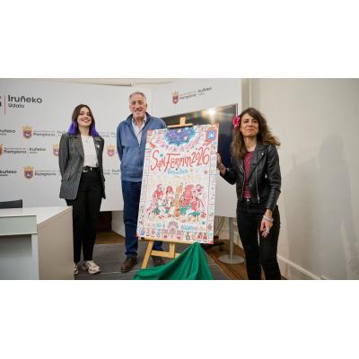 Pamplona ya tiene cartel ganador para San Fermín 2026: una imagen coral para llevar la fiesta al mundo