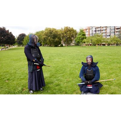 Carpas de tela, cascos samurái y música japonesa en una cita familiar muy especial en Pamplona