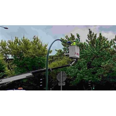 El nuevo radar que Pamplona acaba de instalar en una de las avenidas más transitadas de la ciudad