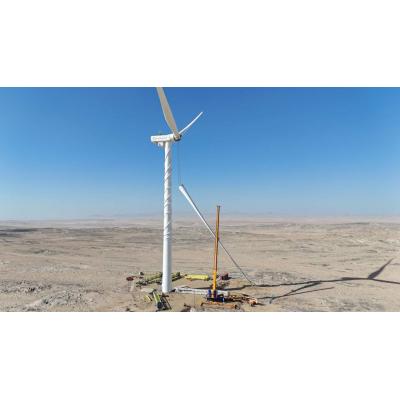 Una empresa navarra instala en Namibia turbinas eólicas con un sistema pionero para zonas de viento extremo