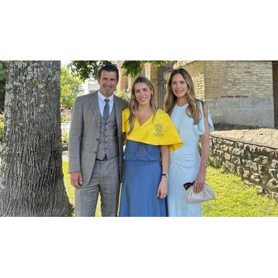 El orgullo de Luis Figo en Pamplona por la graduación de su hija en la Universidad de Navarra