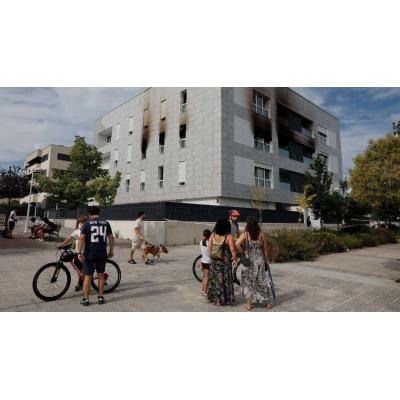 Dos familias no han podido volver a casa tras el fuego que ha calcinado un edificio en Zizur Mayor