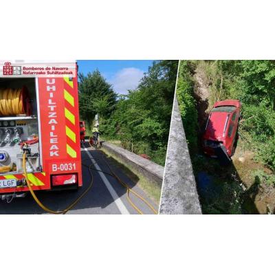 Un segundo accidente mortal en Navarra se cobra la vida de un hombre de 60 años tras caer con su coche por un talud