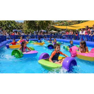 El parque de atracciones acuático que llega a Pamplona este fin de semana con hinchables, barcas y fiesta de la espuma